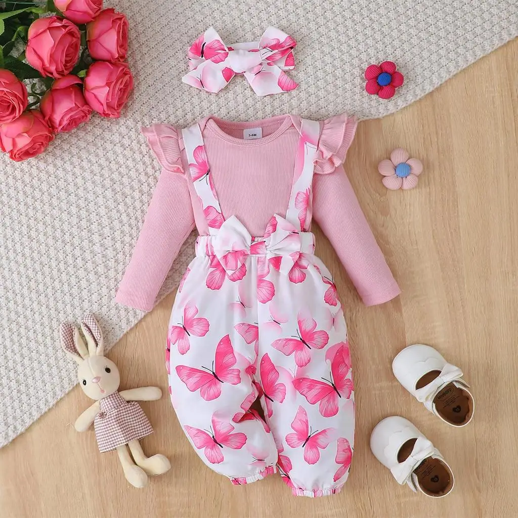 Conjunto bebé Navidad pelele manga larga y pantalón floral suave - imagen 5