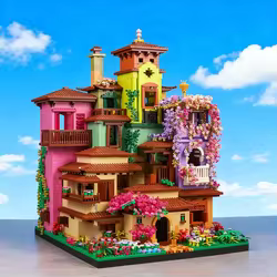 7080 Uds. Bloques de construcción City Street View casa mágica Castillo campo Micro montaje juguetes para niños regalos de navidad