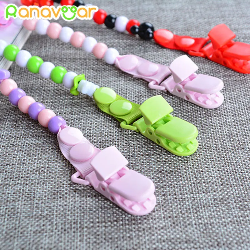 Clip Cadena Chupete Bebé Soporte Mordedor Juguete Correa Cuentas - imagen 3