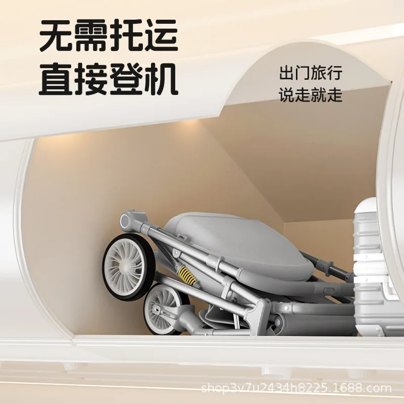 Cochecito de bebé ligero plegable diseño de paisaje alto gran herramienta para llevar a niños - imagen 4