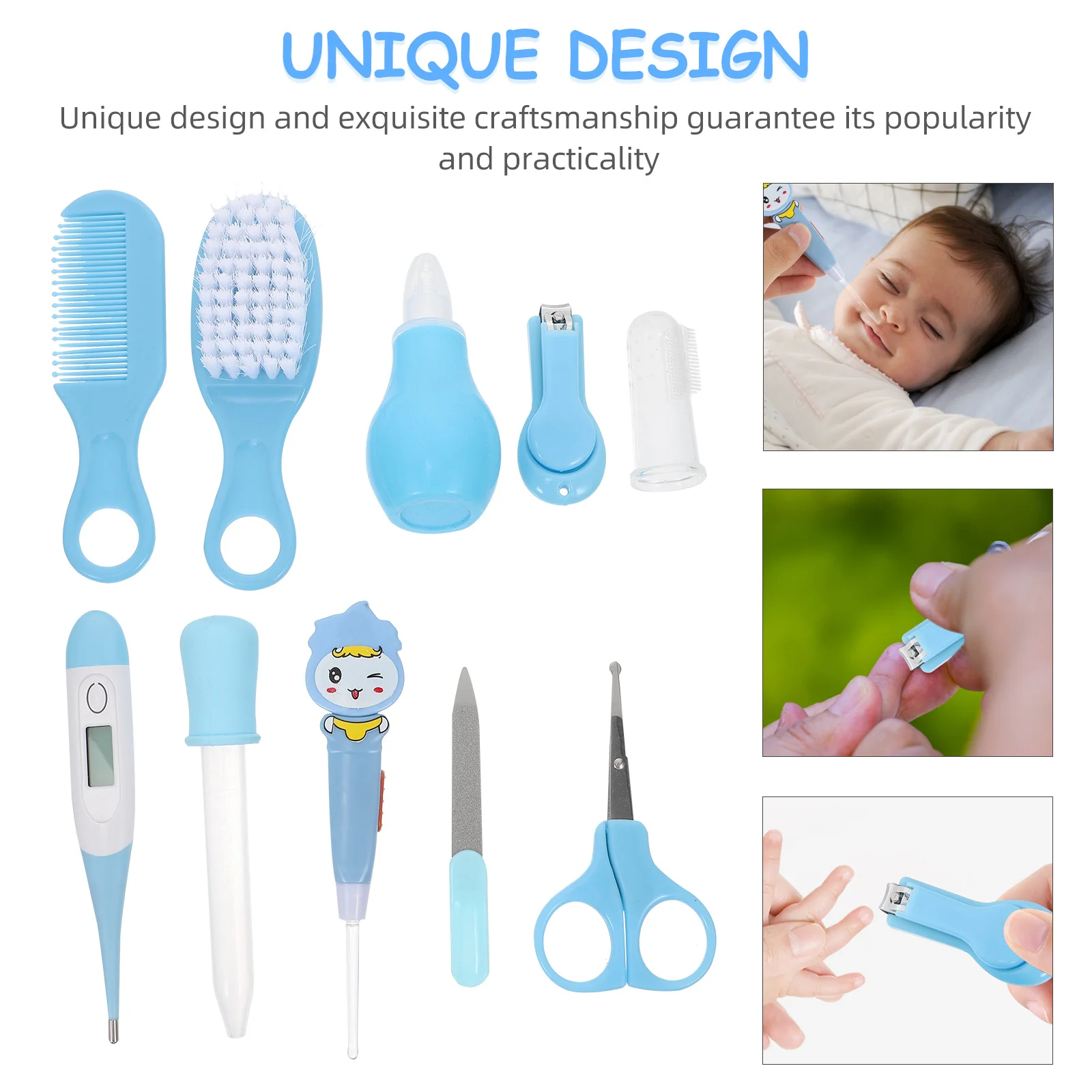 1 Juego de herramientas de pulido de uñas seguras para bebés, recortadores de uñas infantiles, juego de manicura y pedicura para bebés, Material duradero de alta calidad - imagen 3