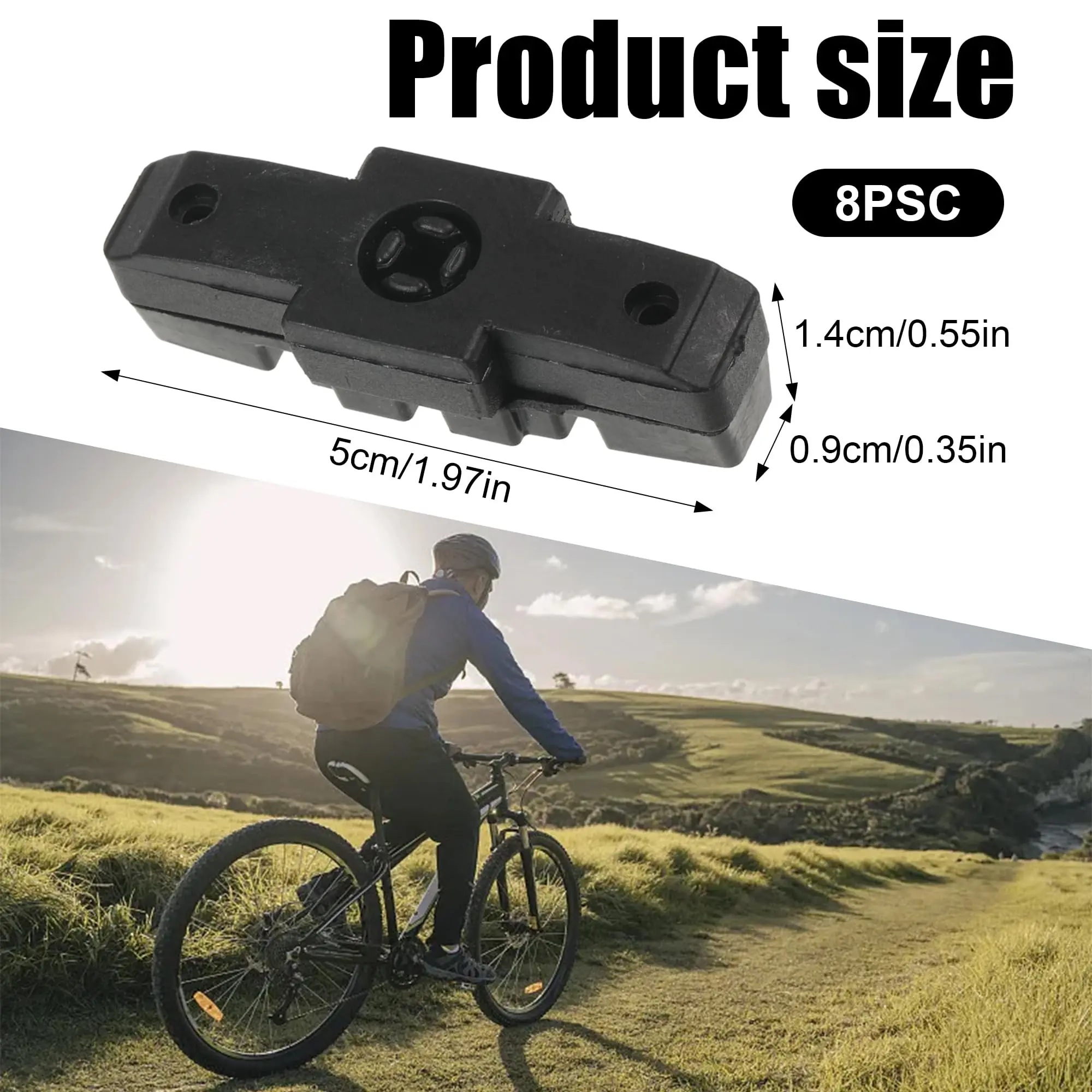 8 Uds 50mm bloque de freno zapatas de freno de bicicleta pastilla de freno en V carretera para Magura HS11/ HS22/HS24/ HS33 /HS66 accesorios de bicicleta - imagen 3