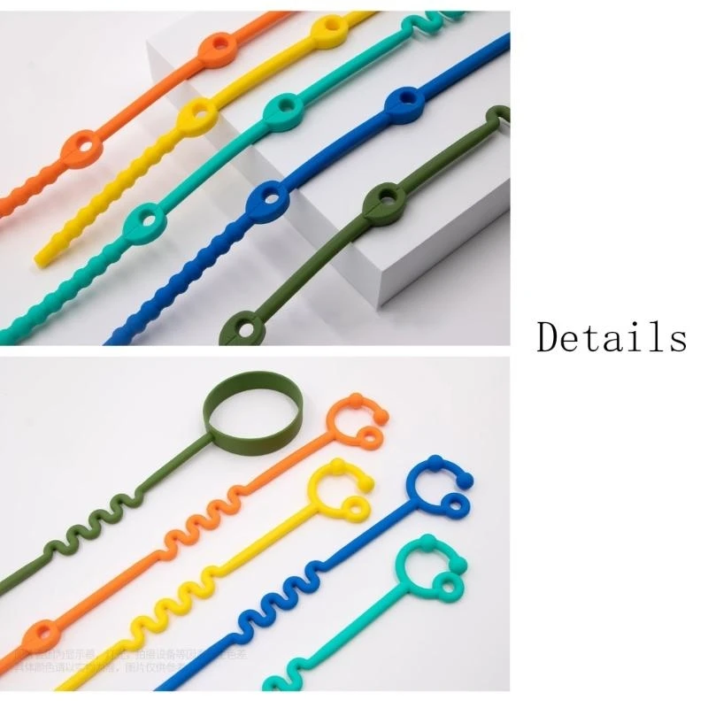 M76C Clip para chupete bebé, cadena mordedor silicona, cadena para chupete infantil, regalo - imagen 4