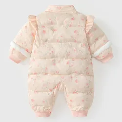 Pelele de invierno para recién nacida – Algodón suave floral