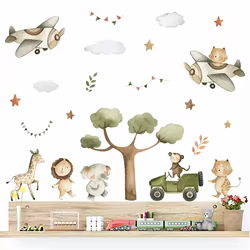 Vinilos decorativos safari para habitación infantil
