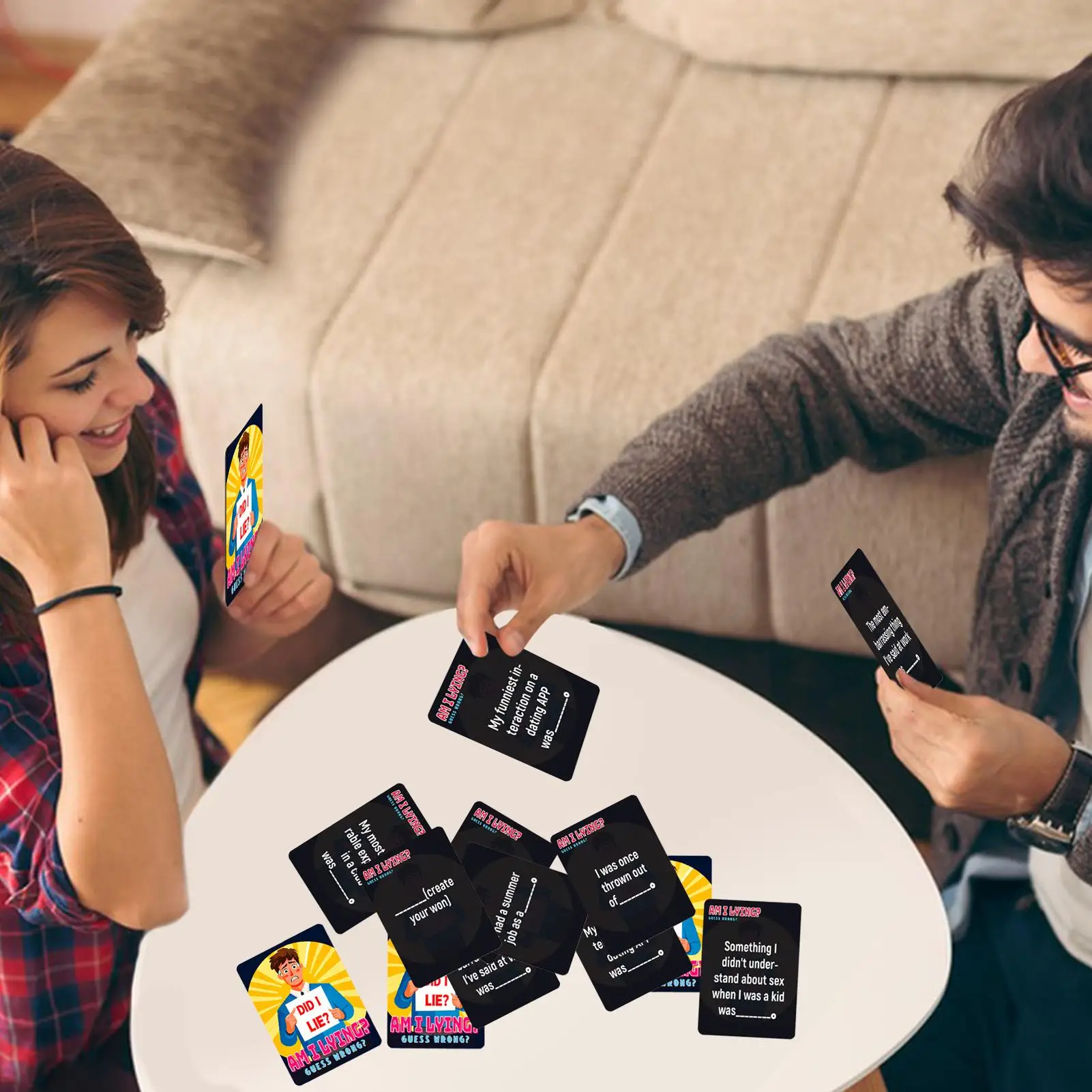 Juegos de cartas para familias, juego de cartas de adivinación de mentiras, baraja divertida para construcción de equipos de empresa, mujeres, hombres, festivales de reuniones familiares - imagen 3