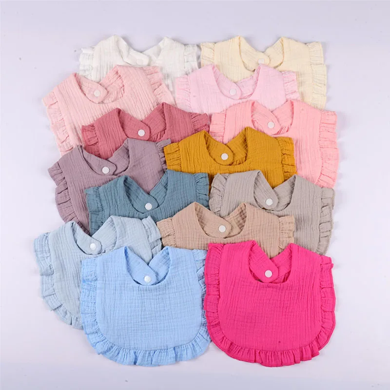 Baberos de alimentación de algodón para bebé, bufanda de Saliva en forma de U, delantal a prueba de desorden para comer infantil, Baberos babeantes para el cuidado de los niños, Baberos bata de comedor para niñas - imagen 5