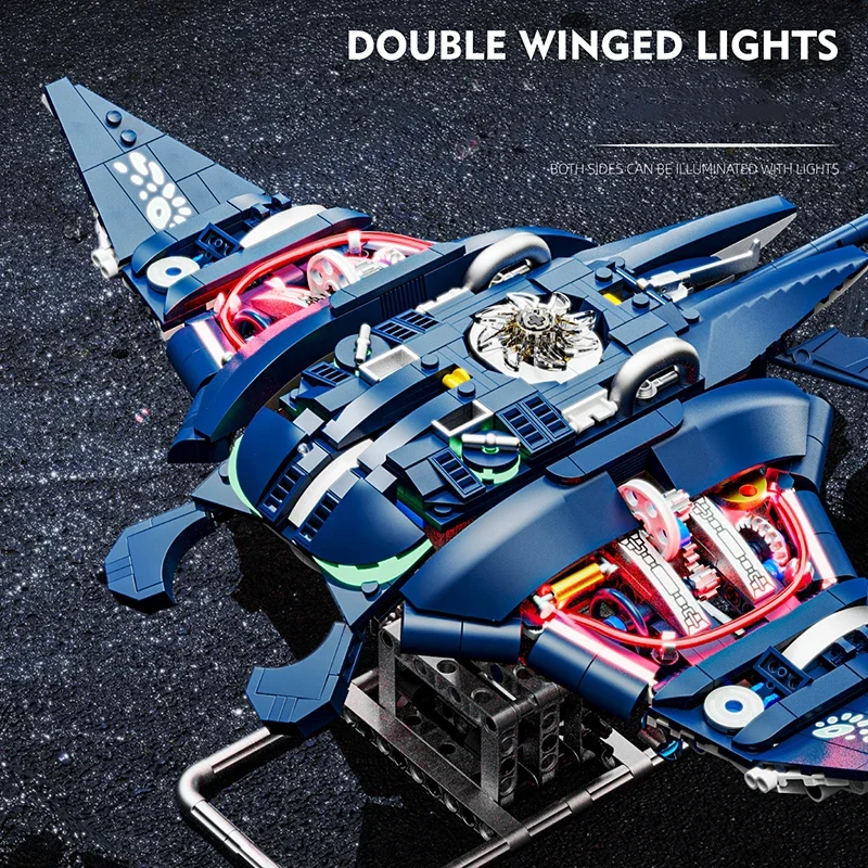 Bloques de construcción mecánicos Manta Ray para niños, 966 Uds., articulaciones móviles, bloques de modelismo Animal, decoración de escritorio, juguetes para niños, regalos de vacaciones - imagen 4