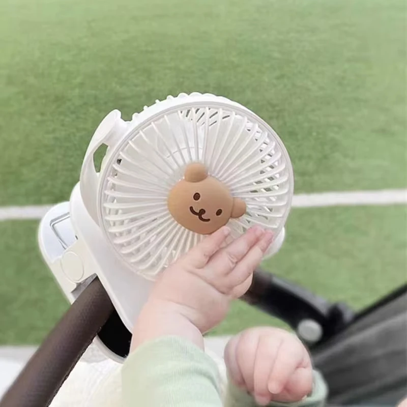 Ventilador para carrito de bebé USB con clip recargable portátil - imagen 4