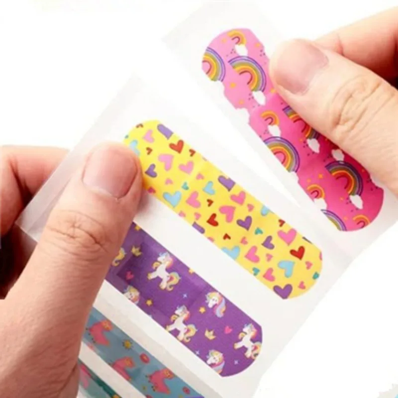 Vendajes adhesivos con patrón de sirena Kawaii para primeros auxilios, vendajes para vendaje de heridas, 50 unids/set - imagen 4