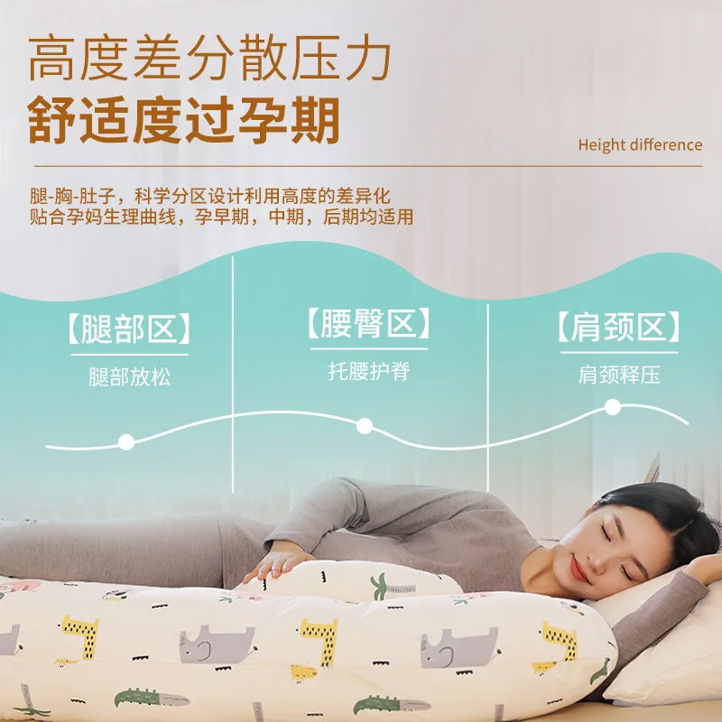 Almohadas para mujeres embarazadas, protección de cintura, almohadas laterales para dormir, almohadas en forma de U para mujeres embarazadas, usadas durante el embarazo - imagen 4