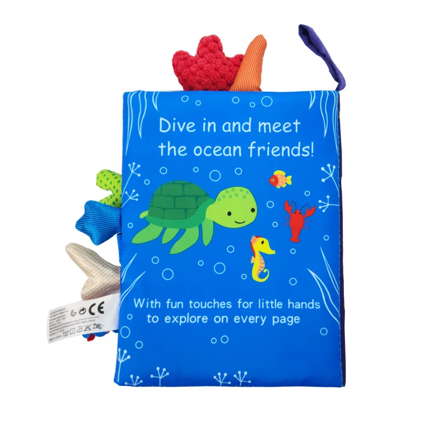 0-36M Baby Vroeg Leren Speelgoed Staart Doek Boek Ouder-kind Interactief Geluid Papier Puzzel Rammelaar - imagen 4
