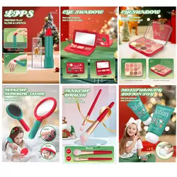 Maquillaje de juguete navideño para niñas – Set cosméticos educativos