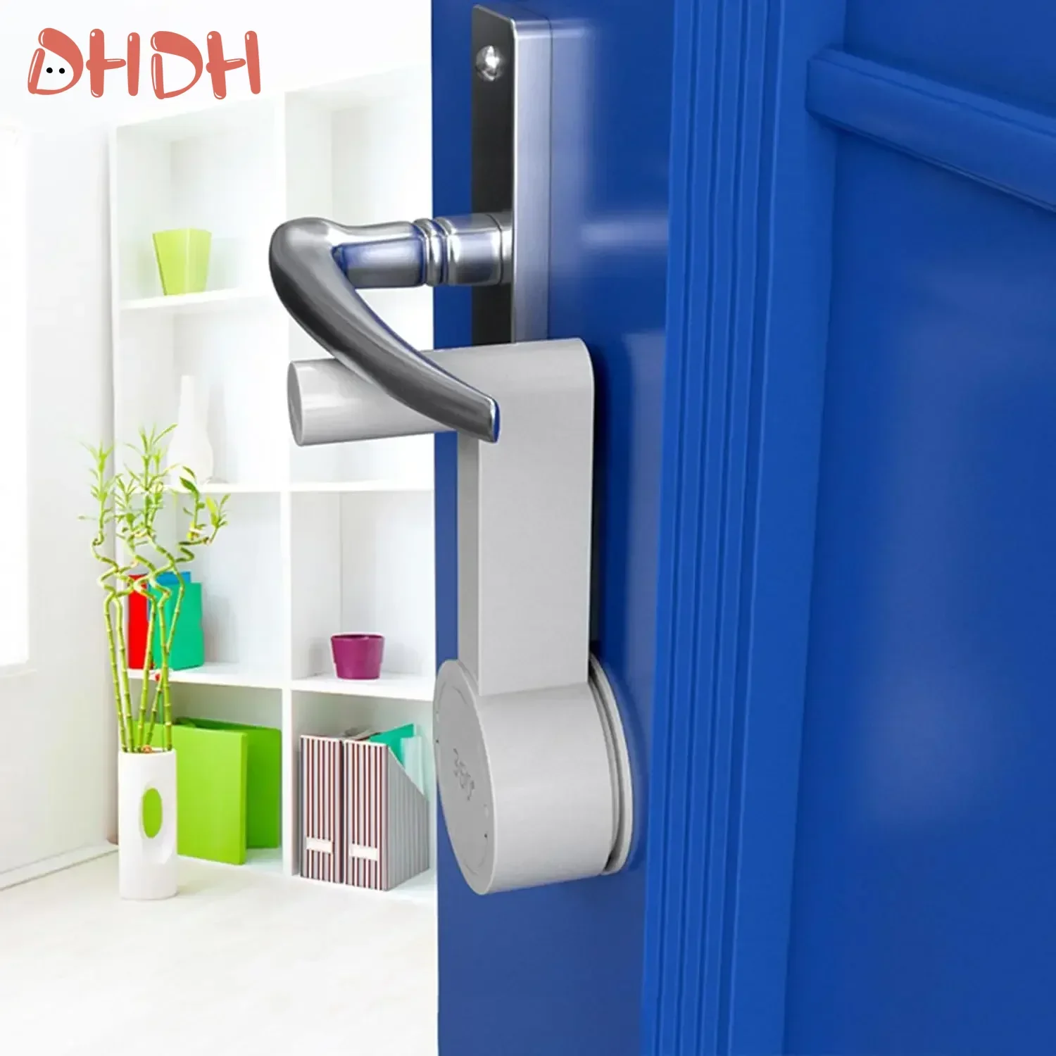 Cerradura de manija de puerta de seguridad para niños, cerraduras para bebés, cerradura de manija antiapertura fácil de instalar, dispositivo de protección para niños para puerta de habitación de mascotas - imagen 5