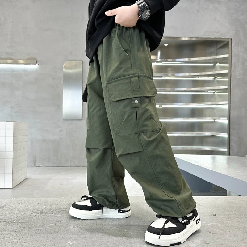 Pantalones rectos informales de chándal para niño – Otoño juvenil - imagen 3