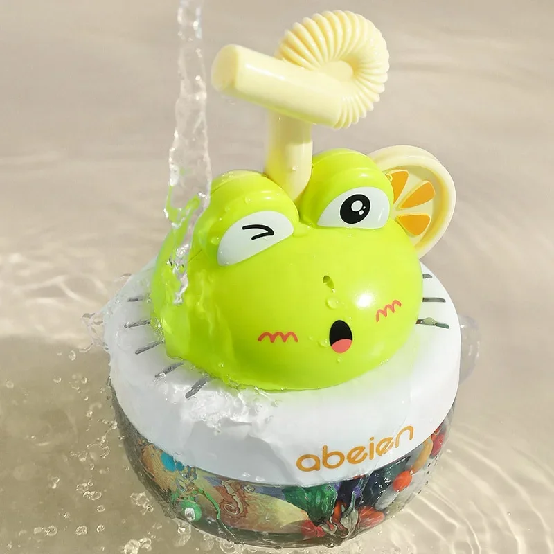 Juguete de baño para bebé, vaso de animales, juguetes de baño felices para niños pequeños, piscina de agua, baño, ducha, juego flotante, juguetes de aspersor - imagen 2
