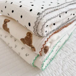 Manta envolvente de muselina de 3 capas, envoltura de bebé Neutral de género, manta receptora de gasa de algodón para recién nacido, hoja de cesta Moisés de 110x150cm