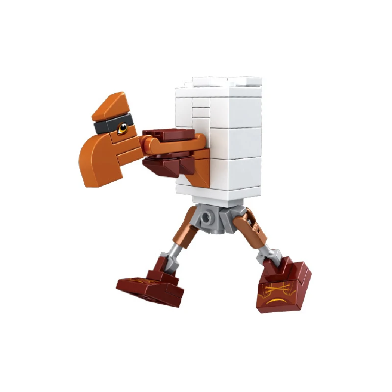 Tung sahur figura de dibujos animados bloques de juguete tralalero tralala bombardeo cocodrilo shimpanzini bananini figuras Juguetes de bloques de construcción - imagen 4