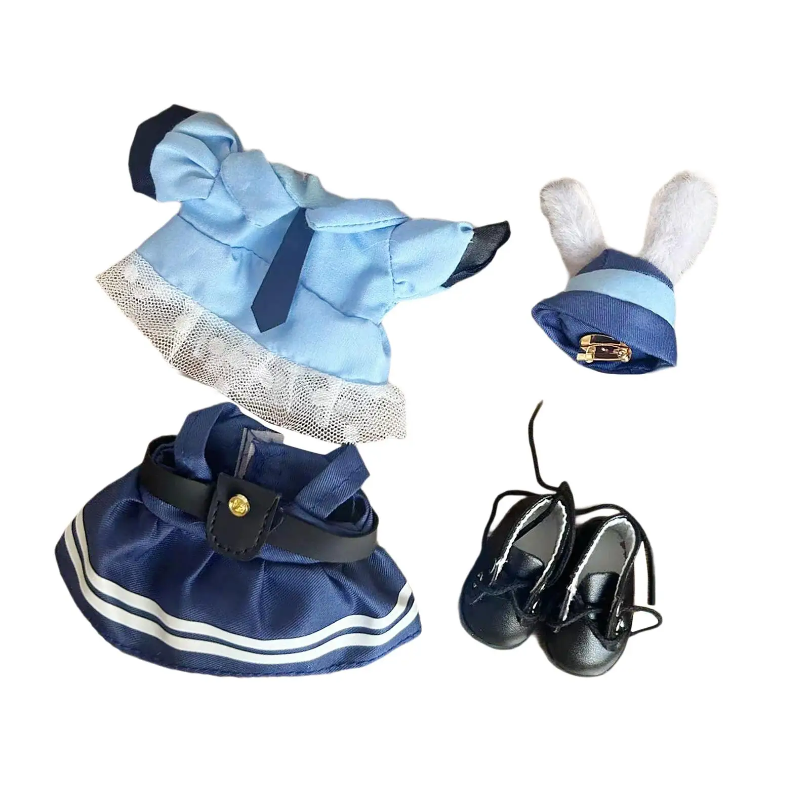 Doll Clothes for 15cm Plush Doll Stylish Comfortable Photo Props DIY Stuffed Animals Clothes Rabbit Suit Doll Clothing Cartoon