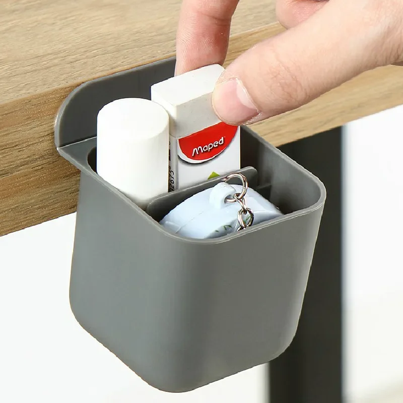 Nuevo Portalápices creativo de plástico PP, caja de almacenamiento de escritorio, organizador de lápices y bolígrafos, organizador colgante de escritorio de oficina, papelería escolar - imagen 2