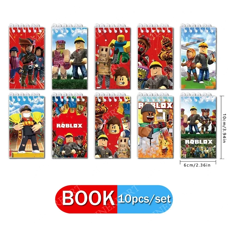 Roblox tema personaje de dibujos animados cuadernos patrón decoración papelería suministros para estudiantes regalos accesorios fiesta diaria - imagen 2