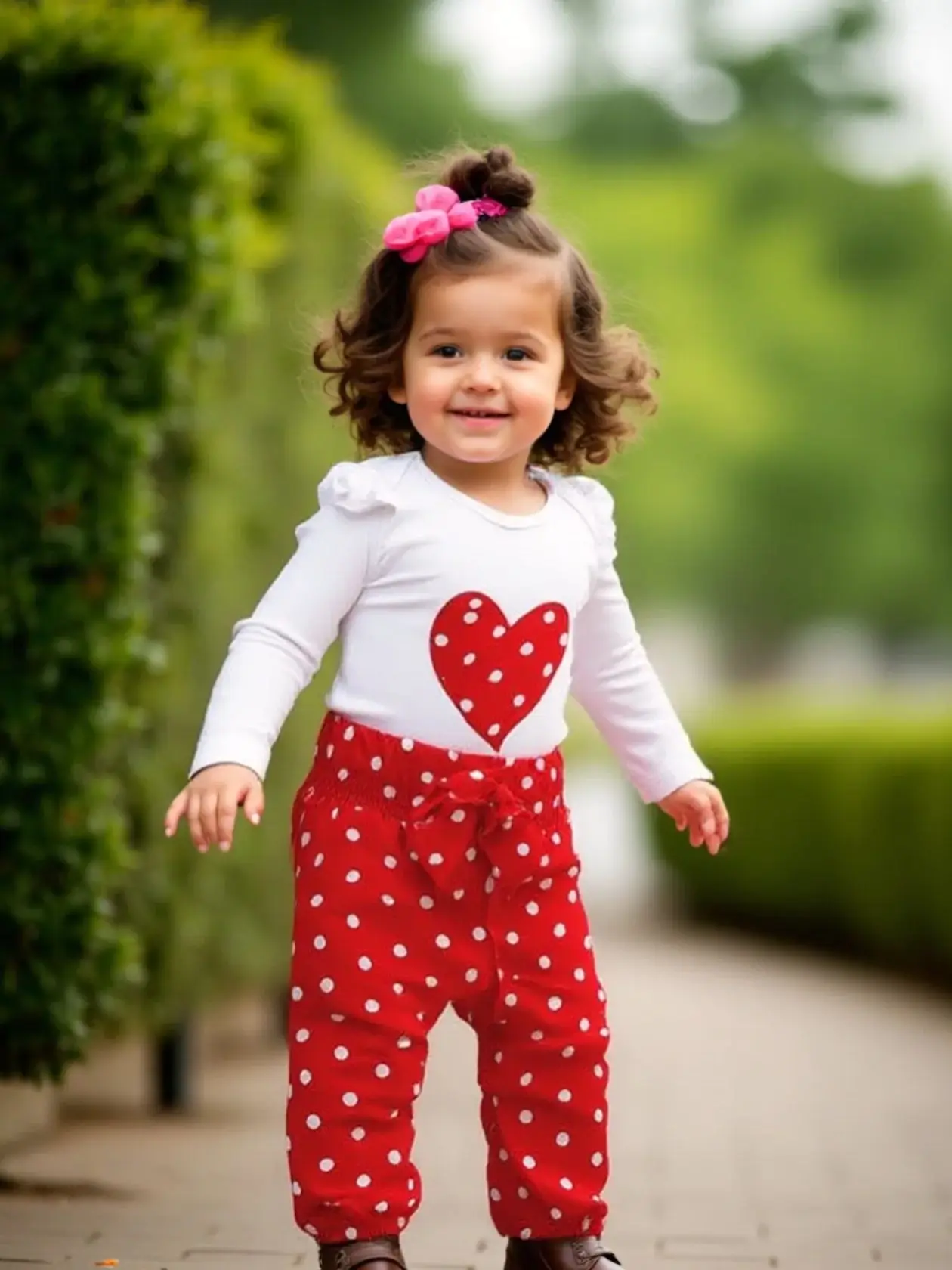 Pelele de manga larga con corazón para bebé