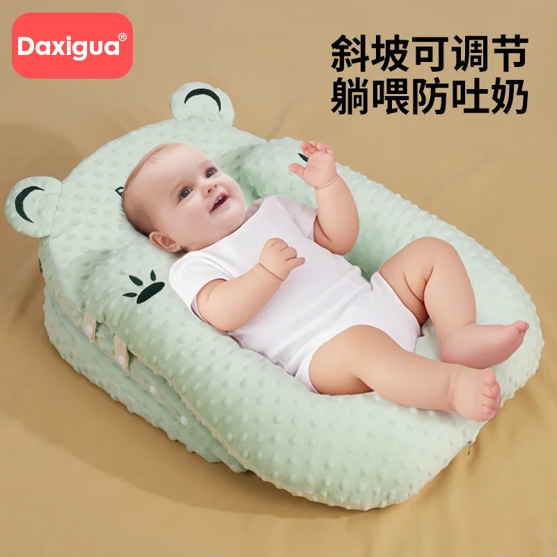 Almohada antiasfixia antiderrames para recién nacidos, dispositivo de alimentación, almohada de lactancia, almohadilla reclinable, previene la regeneración de la leche