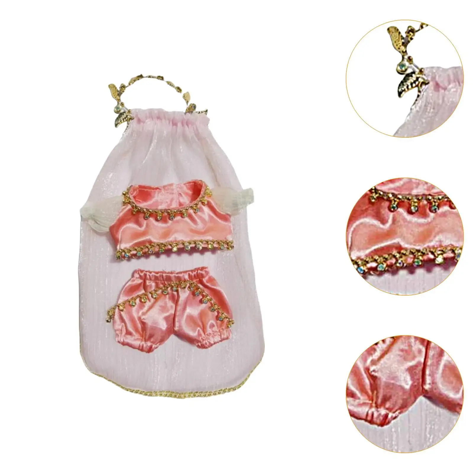 3x Dolls Top and Pants Hair Accessories Miniature Clothes for 15-17cm Dolls Boy Dolls Girl Dolls Halloween Gifts New Year Gifts