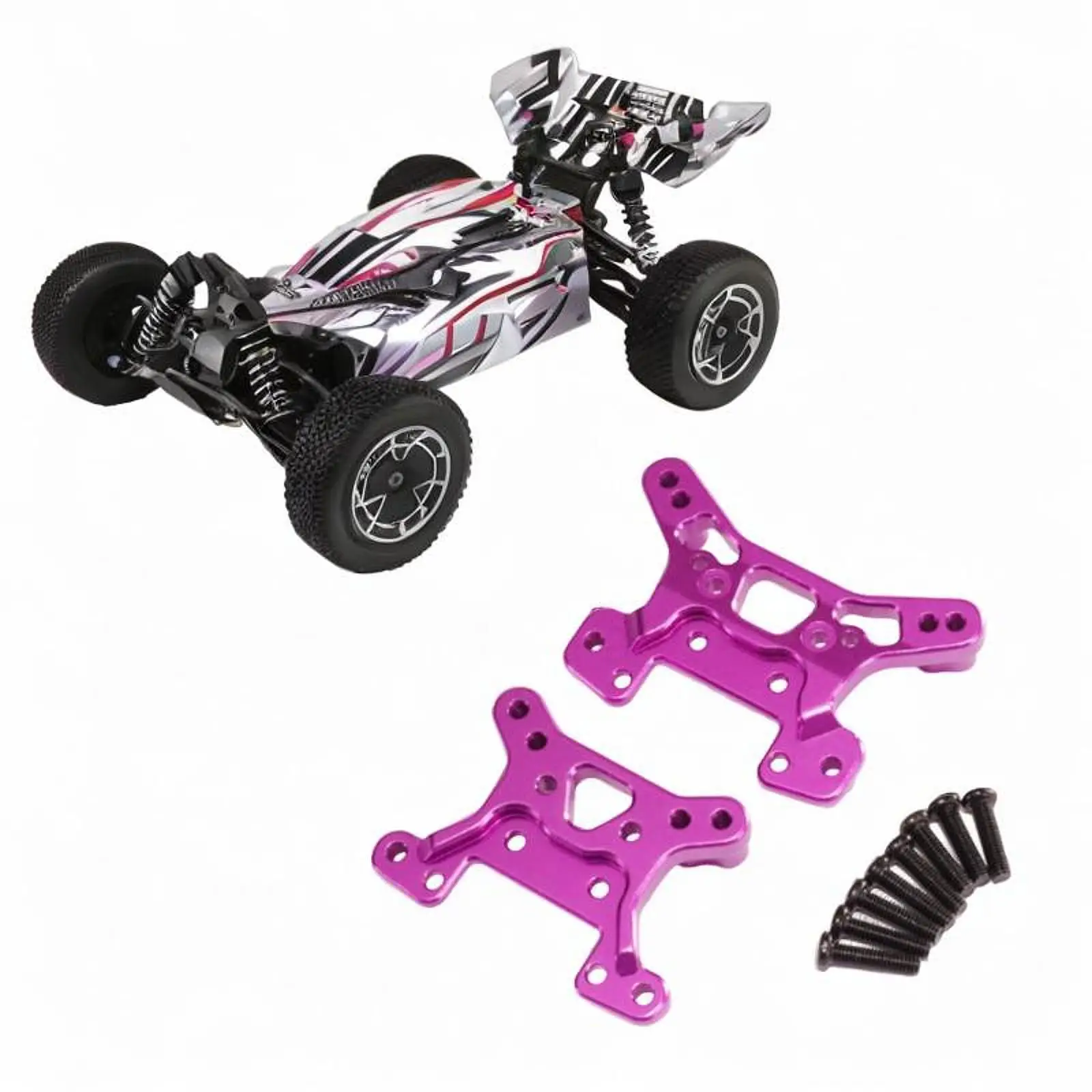 Aluminum Alloy Front & Rear Shock Towers Easy to Install RC Car Shock Mounts for