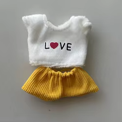 Muñeca de 10cm, vestidos de princesa encantadores, ropa para muñecas de peluche, pantalones vaqueros de moda, camisola, falda, decoración para accesorios de muñecas Idol