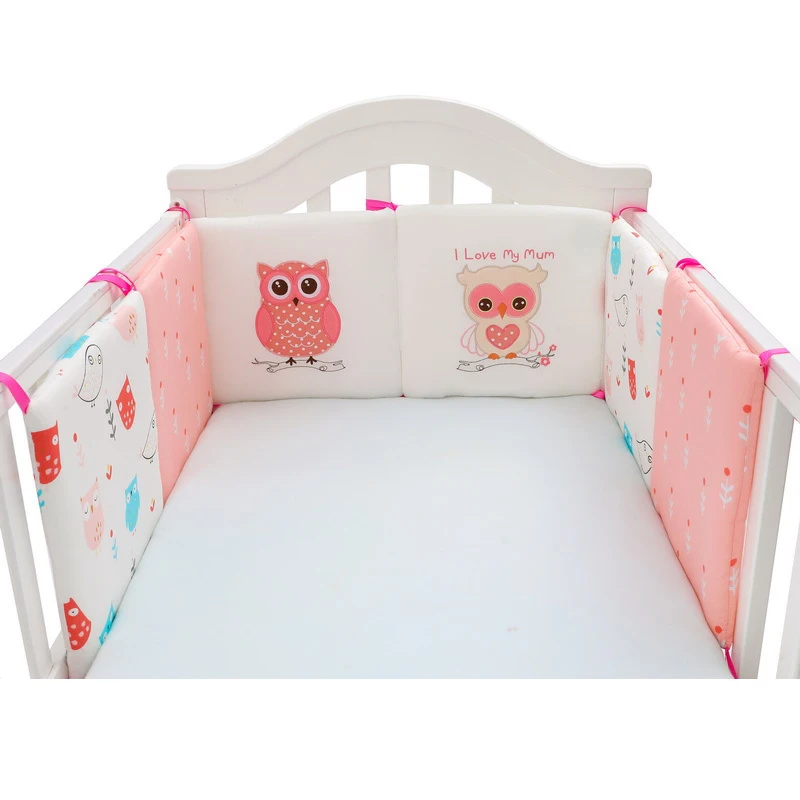 6 unids/lote parachoques de cuna de algodón para cama de bebé, Protector de cuna suave trenzado para bebé, parachoques para recién nacido, parachoques para cuna infantil, Protector nórdico para cama de bebé - imagen 2