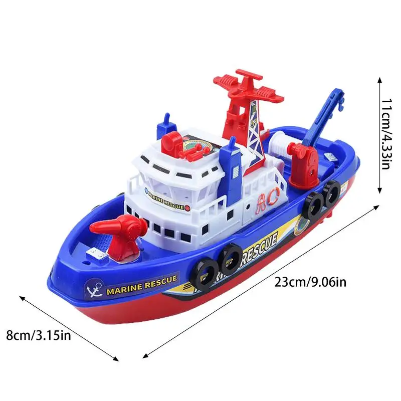 Barco eléctrico de bomberos para bañera con luces y pulverizador - imagen 5