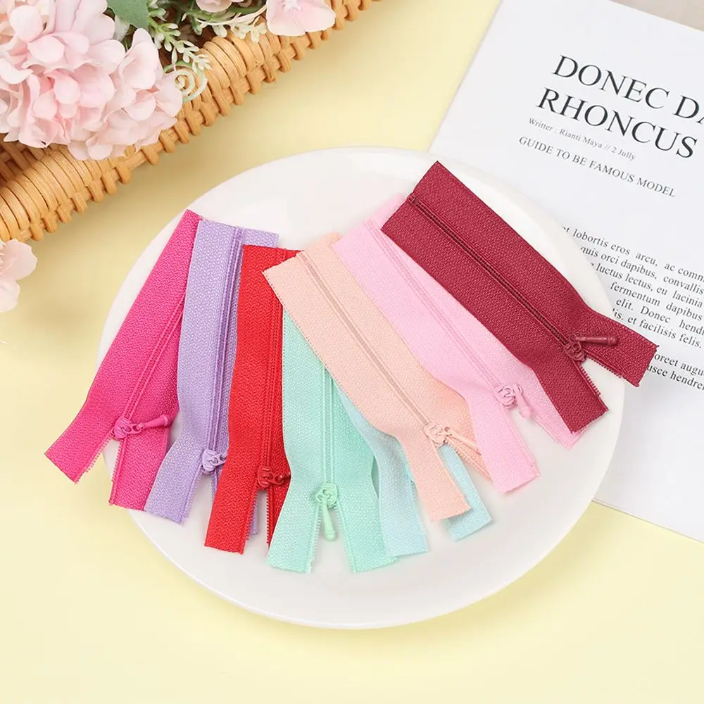 Juego de 5 cremalleras para ropa de muñeca, accesorio para manualidades, costura hecha a mano, álbum de recortes, Mini cremallera, 7-10cm, novedad - imagen 2