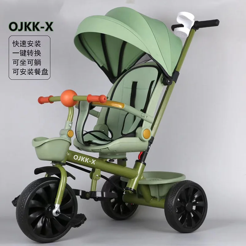 Triciclo convertible en cochecito plegable para bebé y niño - imagen 2