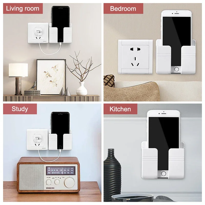 Estante para teléfono autoadhesivo, estante de almacenamiento con Control remoto para teléfono móvil, estante adhesivo para pared, accesorios de baño, 1 ud. - imagen 3