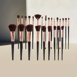 Brochas de maquillaje para kit de viaje elegante con estuche