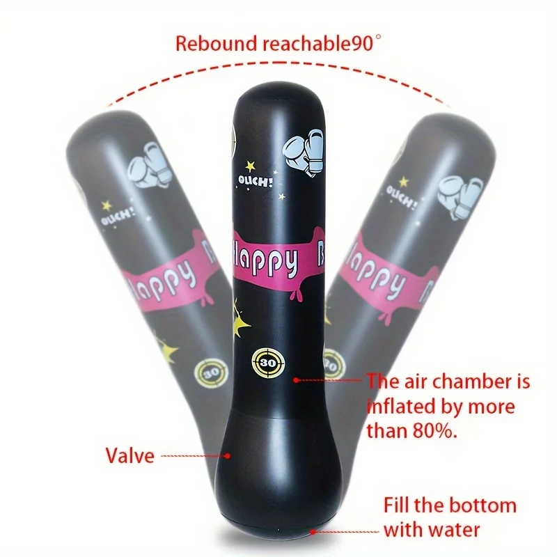 Saco de boxeo inflable Bopper para niños con acción de rebote, juguetes inflables, bolsa Bop para niños, regalos con guantes opcionales - imagen 5