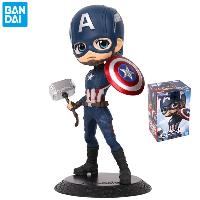 BANDAI original Banpresto Qposket Marvel vengadores Iron man Capitán América Loki Thor figuras modelo colección - imagen 3