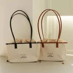 Milangel Bolso de lona para mamá - Bandolera con cordón y bolsillo