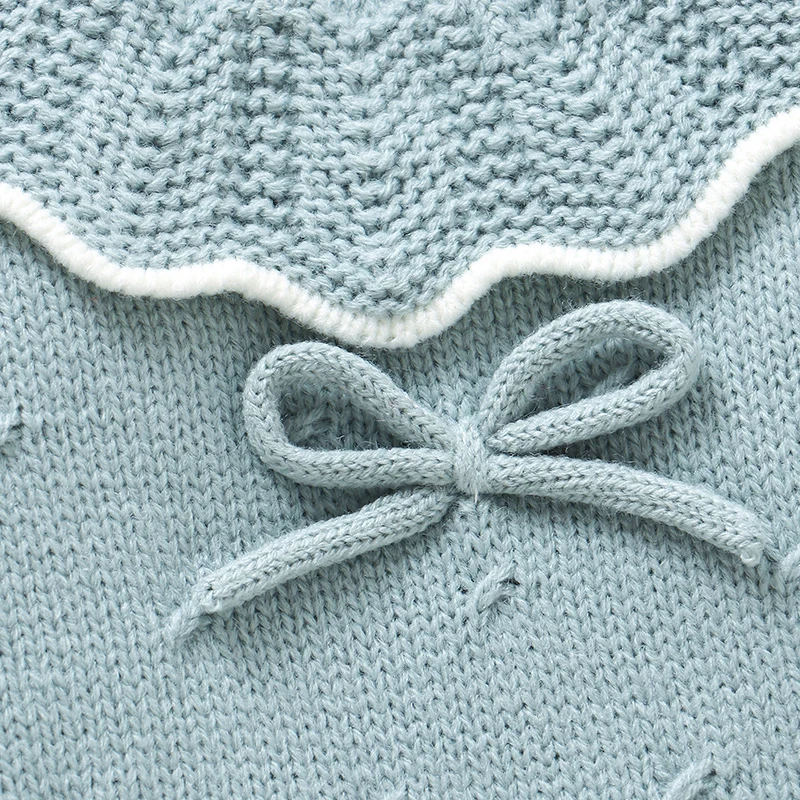Pelele de punto para recién nacido azul – Algodón suave - imagen 4