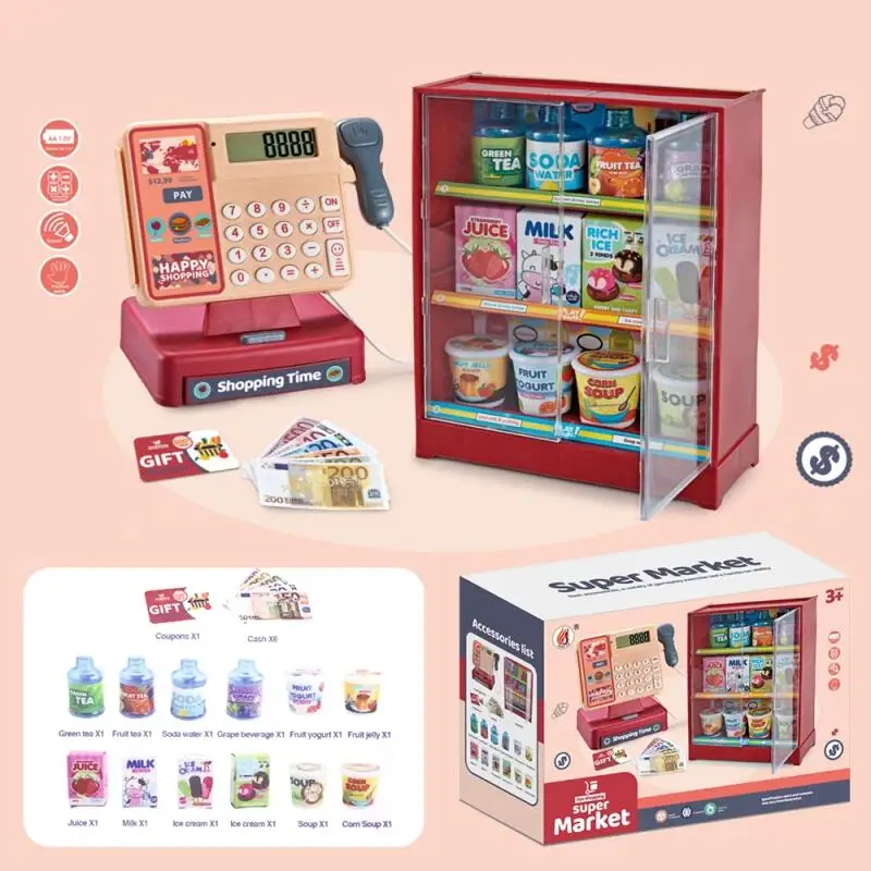 Caja registradora infantil con escáner y accesorios de supermercado - imagen 4