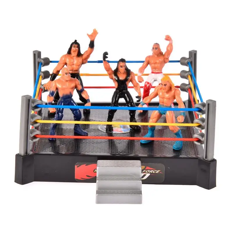 Paquete de Batalla Mini Wrestling Ring Play Set con Figuras de Acción de Lucha Libre DIY Juguete Educativo de Construcción de Luchadores Realistas para Juego de Pretend Play. - imagen 2