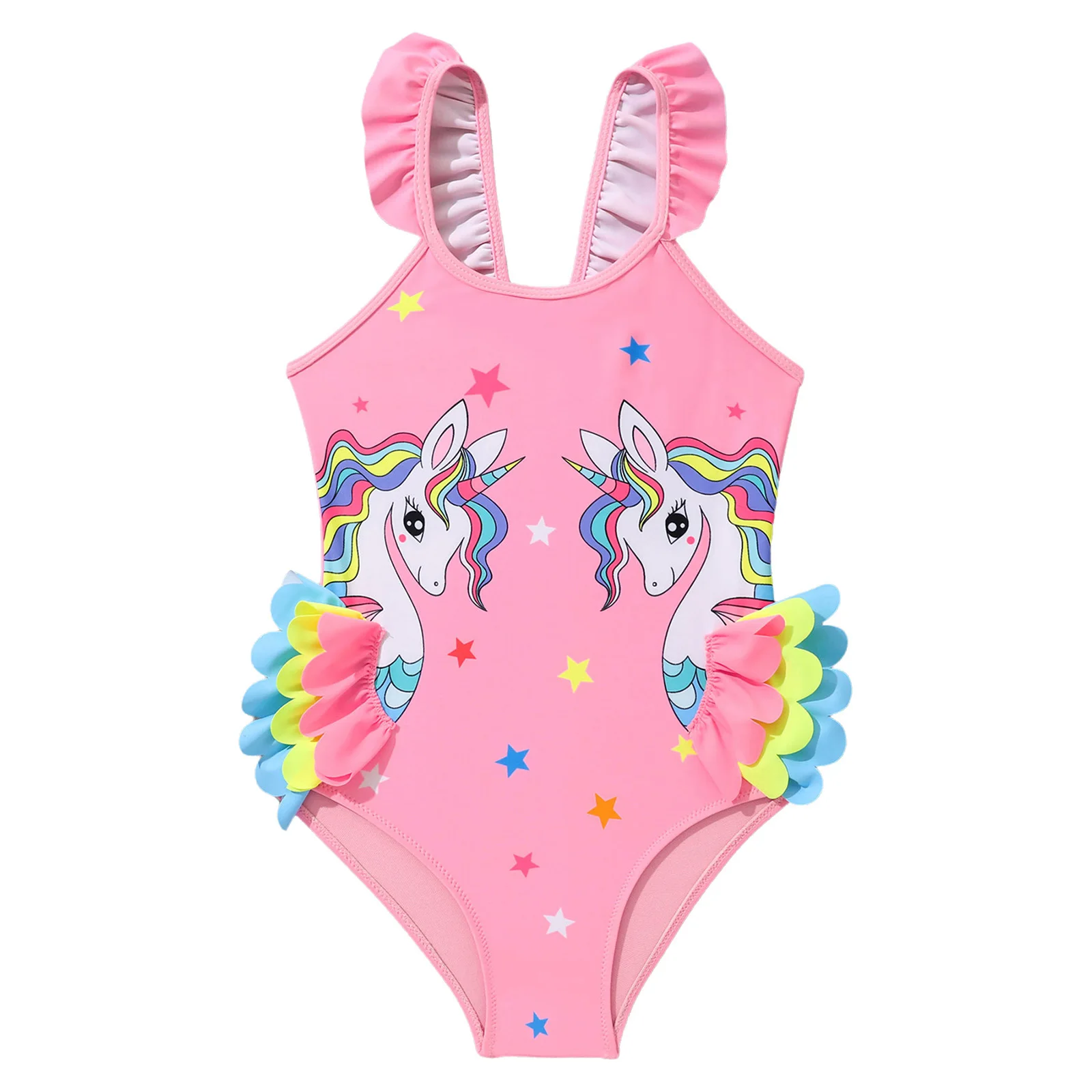 Niños bebés niñas nadar leotardo impreso traje de baño de una pieza traje de baño ropa de playa mono sin mangas mameluco para nadar trajes de baño