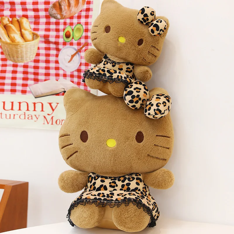 Peluche de Hello Kitty grande con estampado leopardo suave infantil - imagen 2