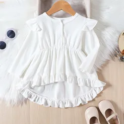 Conjunto primavera otoño niñas tops volantes y pantalones acampanados