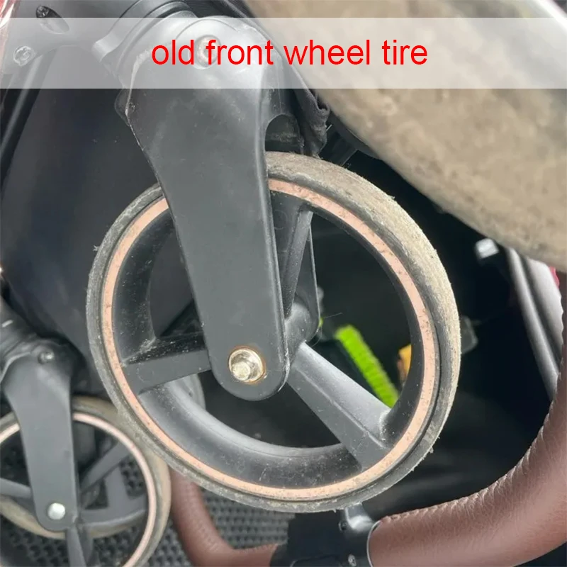 Neumático de rueda de Buggy para cochecito Camino Persona, cubierta de neumático delantero o trasero, banda de rodadura de PU sin cámara, accesorios de cochecito de bebé personalizados - imagen 3