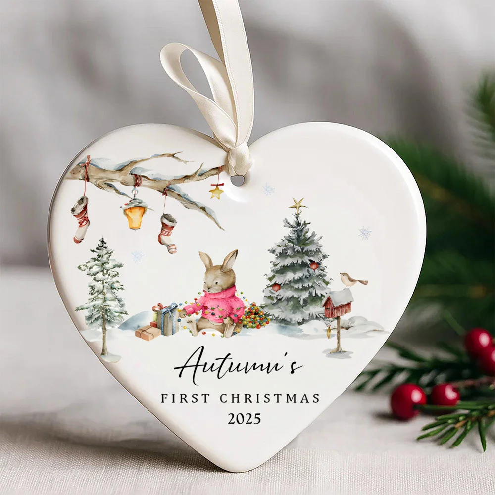 1er adorno de Navidad para bebé, regalo personalizado para recién nacido, primer adorno de Navidad para bebé, regalos de Navidad para bebé - imagen 3