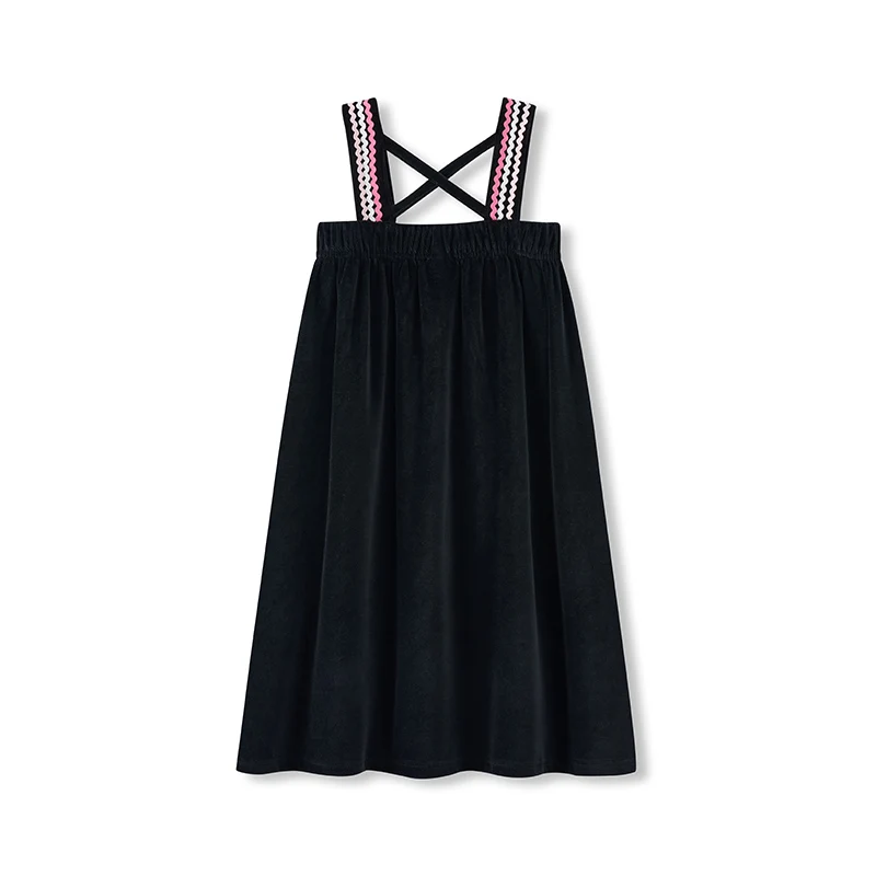 Colección de otoño para niños, ropa familiar a juego shabbos roabs, vestido tipo jersey para niñas y conjunto de 2 uds de top y pantalones de terciopelo negro - imagen 2