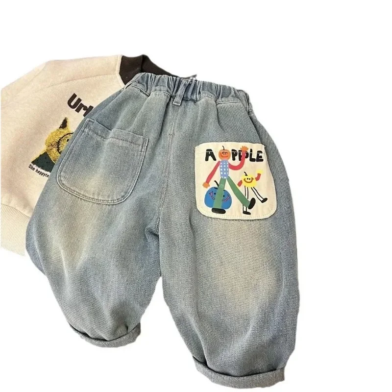 Pantalones vaqueros rectos de bebé para primavera y otoño - imagen 2