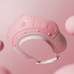 Gorro de ducha ajustable para bebé con visera protectora